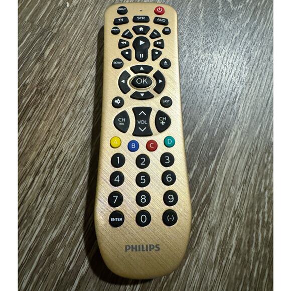 Gold‎ Philips Universal Remote 4 Device Luxury Control TV Brushed - Picture 1 of 2